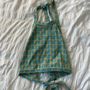 Zara Color Block Halter Top